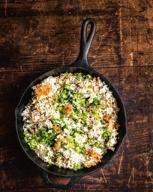 Bobby Flay’s Crispy Coconut Scallion Rice Recipe