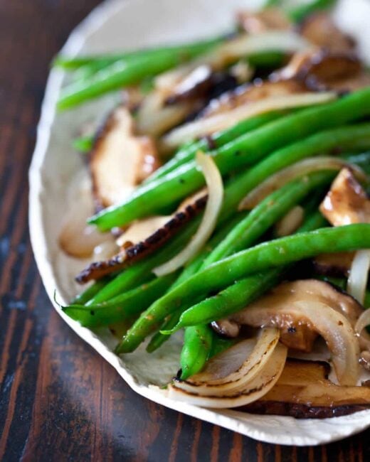Green Bean and Shiitake Mushroom Stir Fry