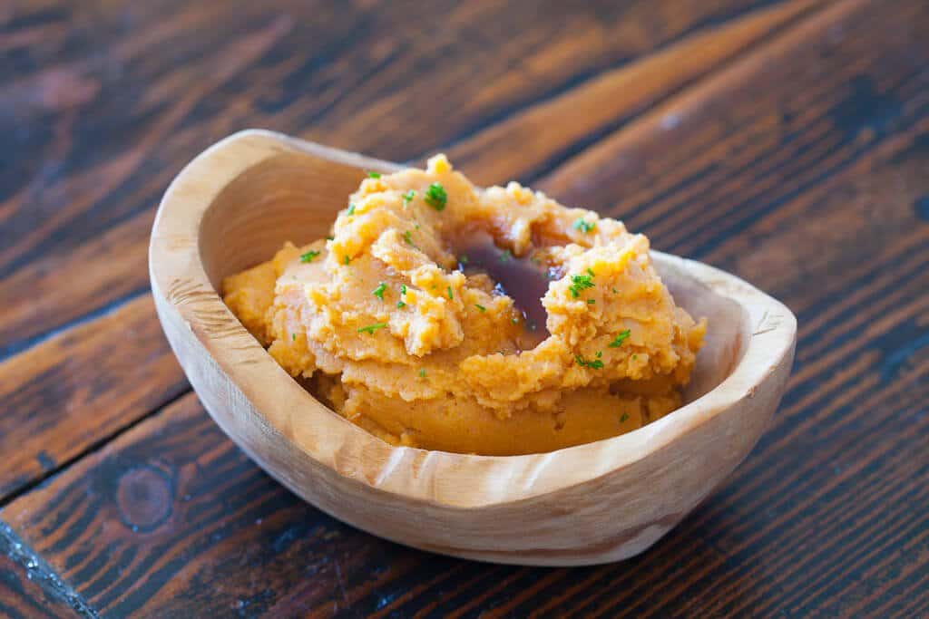 Pumpkin Mashed Potatoes Recipe Pumpkin Mashed Potatoes in a bowl