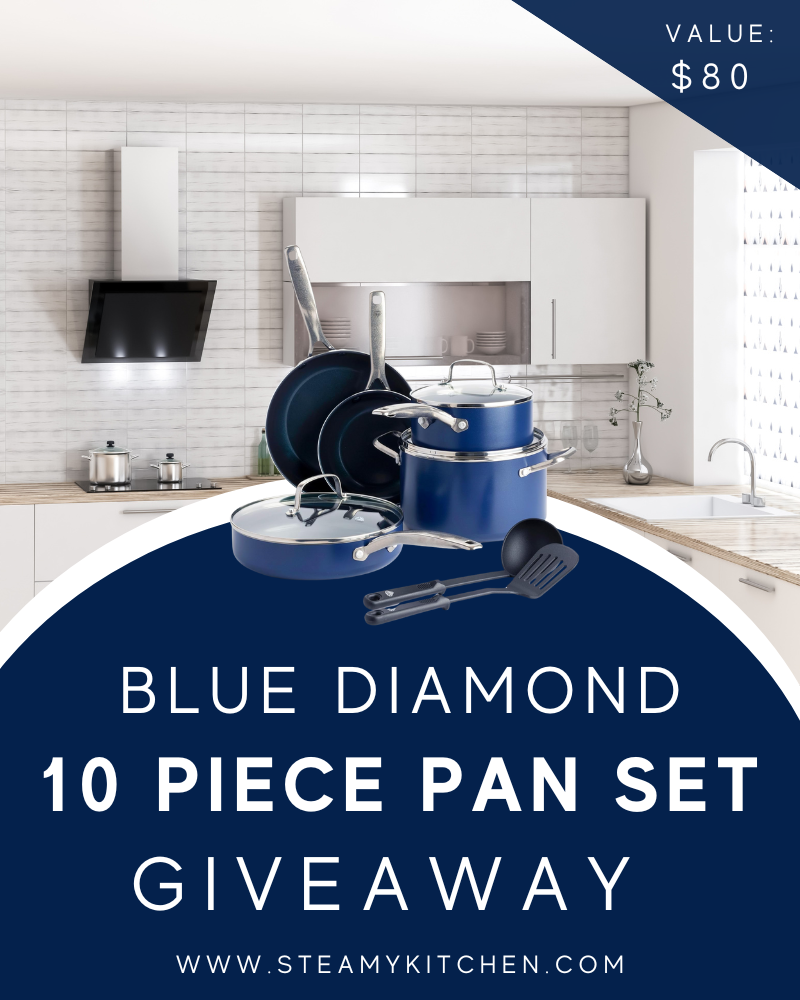 10 Piece Blue Diamond Cookware Set Giveaway!Ends in 90 days.
