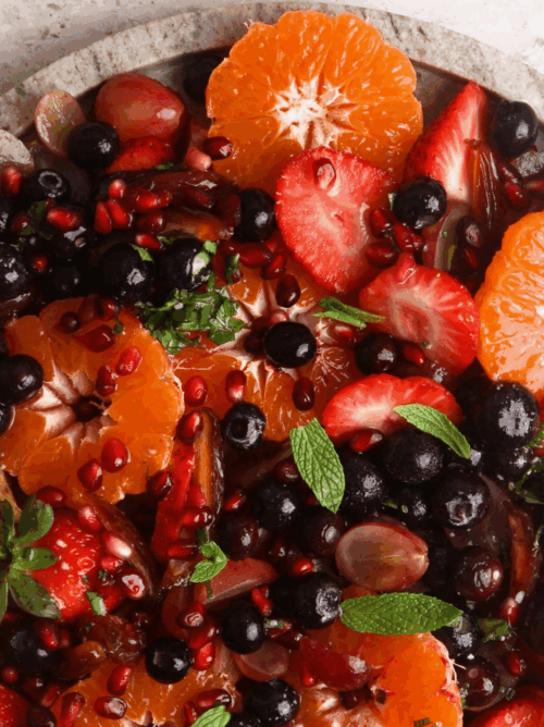 Summer Fruit Salad with Herb Dressing
