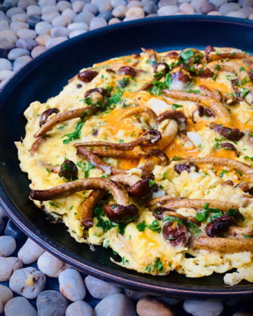 Chestnut Mushroom Omelette
